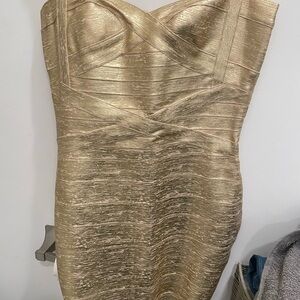 Sexy bandage mini lame-like fabric.  Stretchy and definitely an attention getter